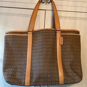Coach F77014 Multi-Purpose Canvas/Leather Tote EUC